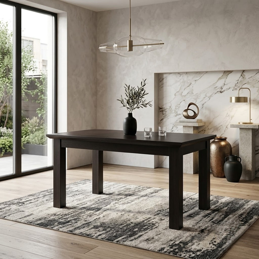 Masa Fiona, Extensibila, Brun Inchis, 122.6/160 x 75.6 x 78 Cm