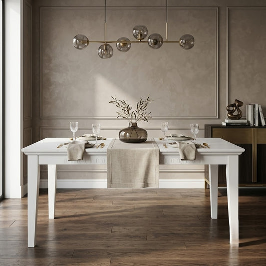 Masa Extensibila Saint Tropez, Vopsit Alb, 160/215 x 90 x 77.5 Cm