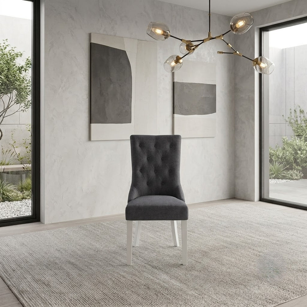 Scaun Carla, Gri, 55.5 x 68 x 107 Cm