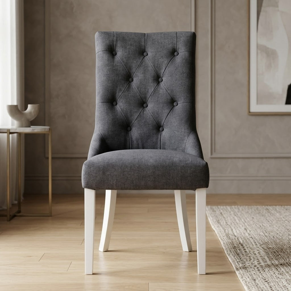 Scaun Carla, Gri, 55.5 x 68 x 107 Cm