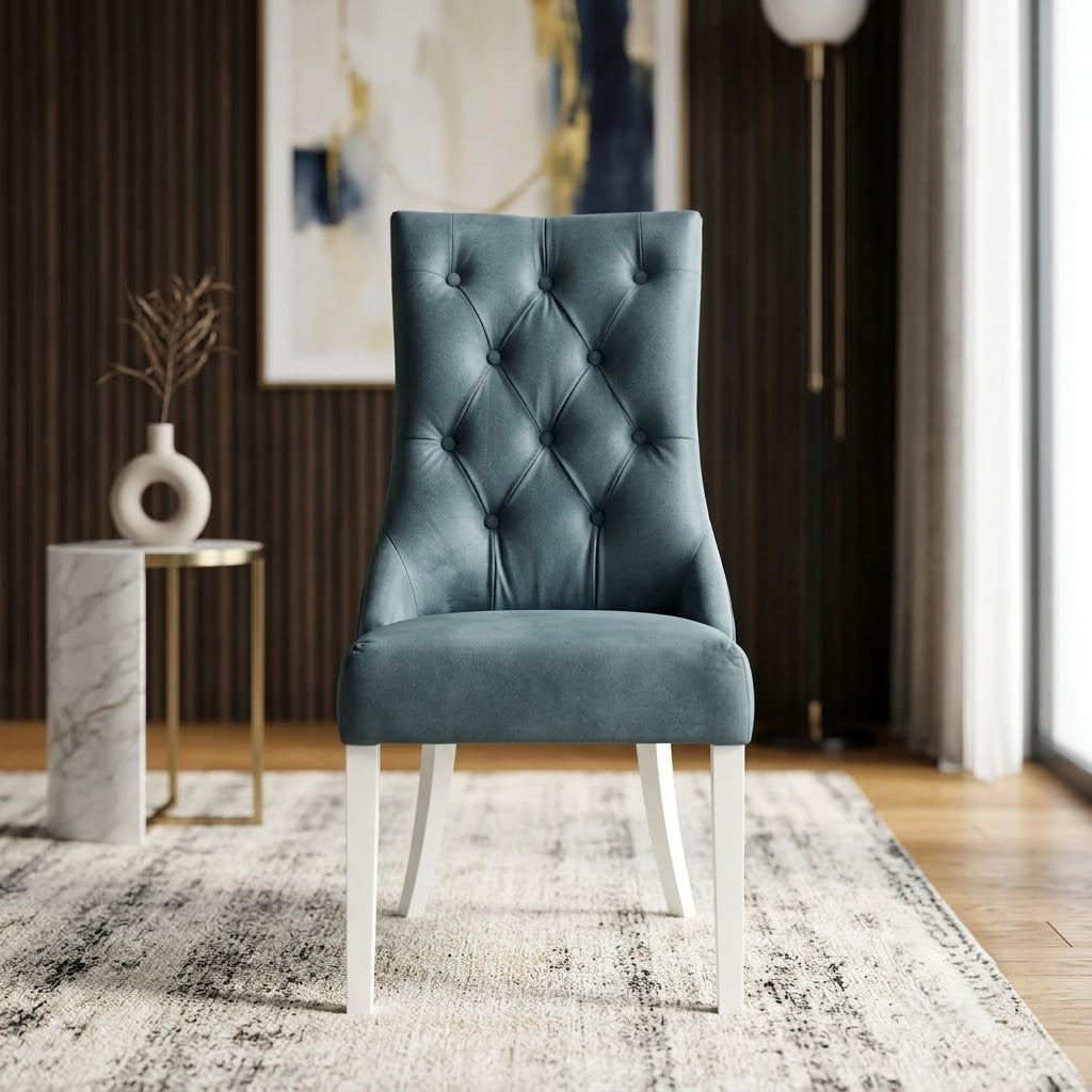 Scaun Carla, Albastru, 55.5 x 68 x 107 Cm