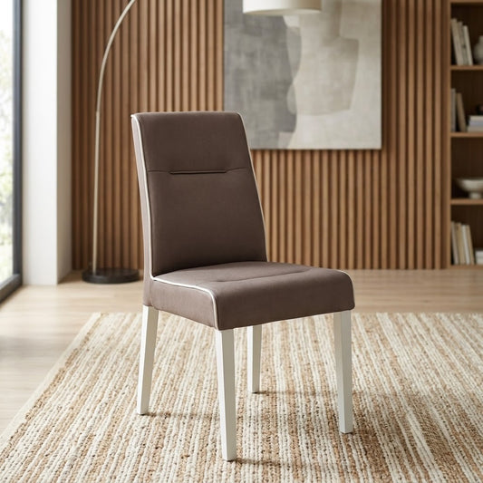 Scaun Fiona, Gri Argintiu Si Alb, 46.5 x 64 x 91 Cm