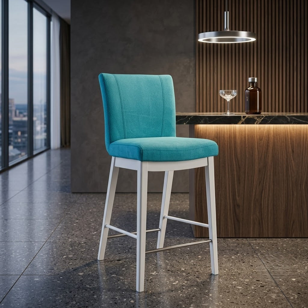 Scaun Bar Sofie, Albastru, 99 x 57 x 43 Cm