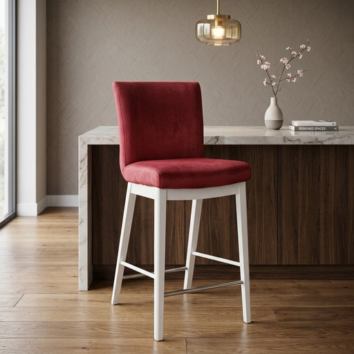 Scaun Bar Sofie, Alb Si Rosu, 99 x 57 x 43 Cm