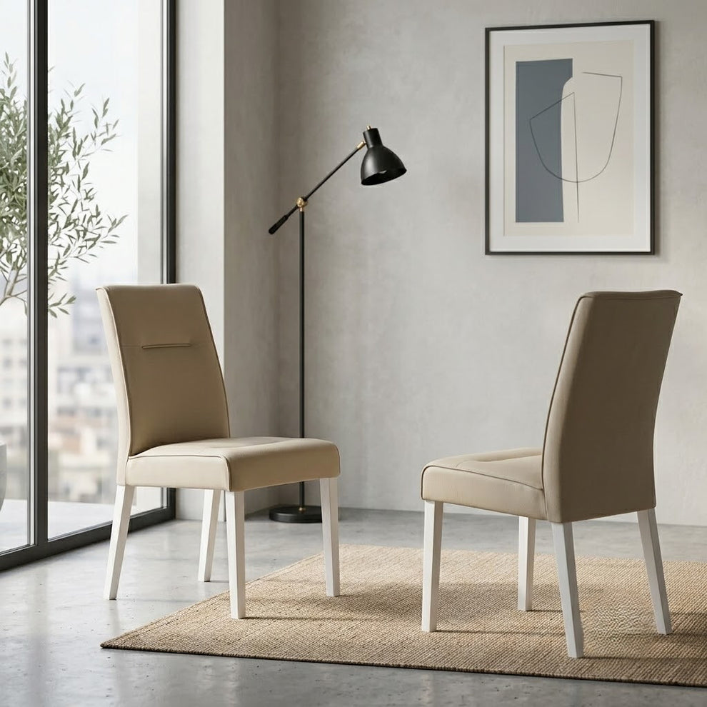 Set 2 Scaune Fiona, Crem, 46.5 x 64 x 91 Cm