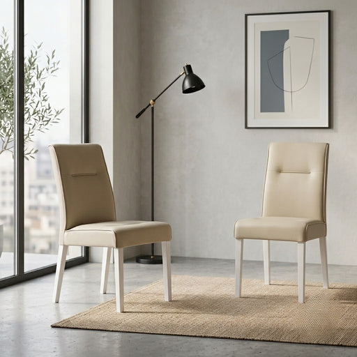 Set 2 Scaune Fiona, Crem, 46.5 x 64 x 91 Cm