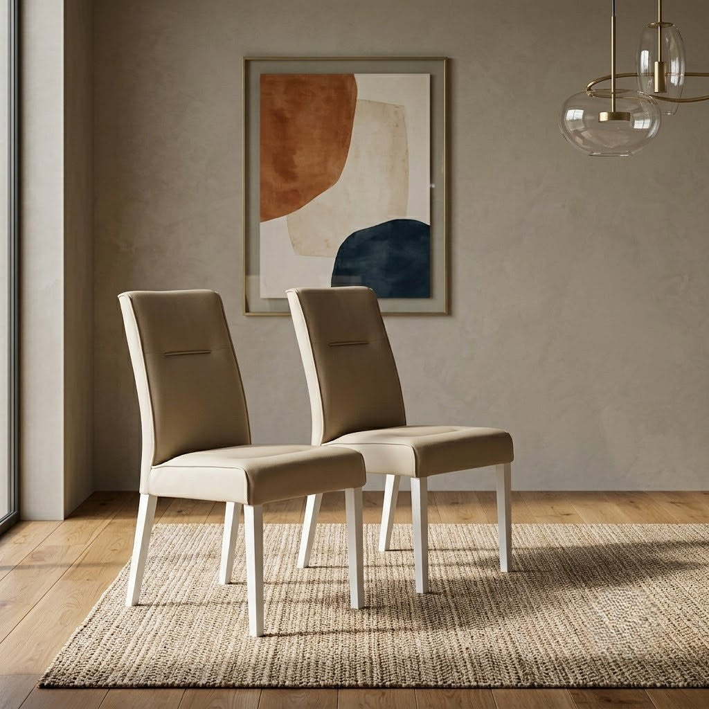 Set 2 Scaune Fiona, Crem, 46.5 x 64 x 91 Cm