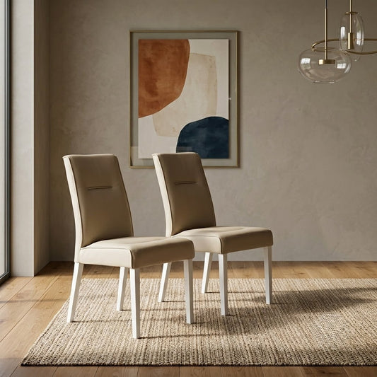Set 2 Scaune Fiona, Crem, 46.5 x 64 x 91 Cm