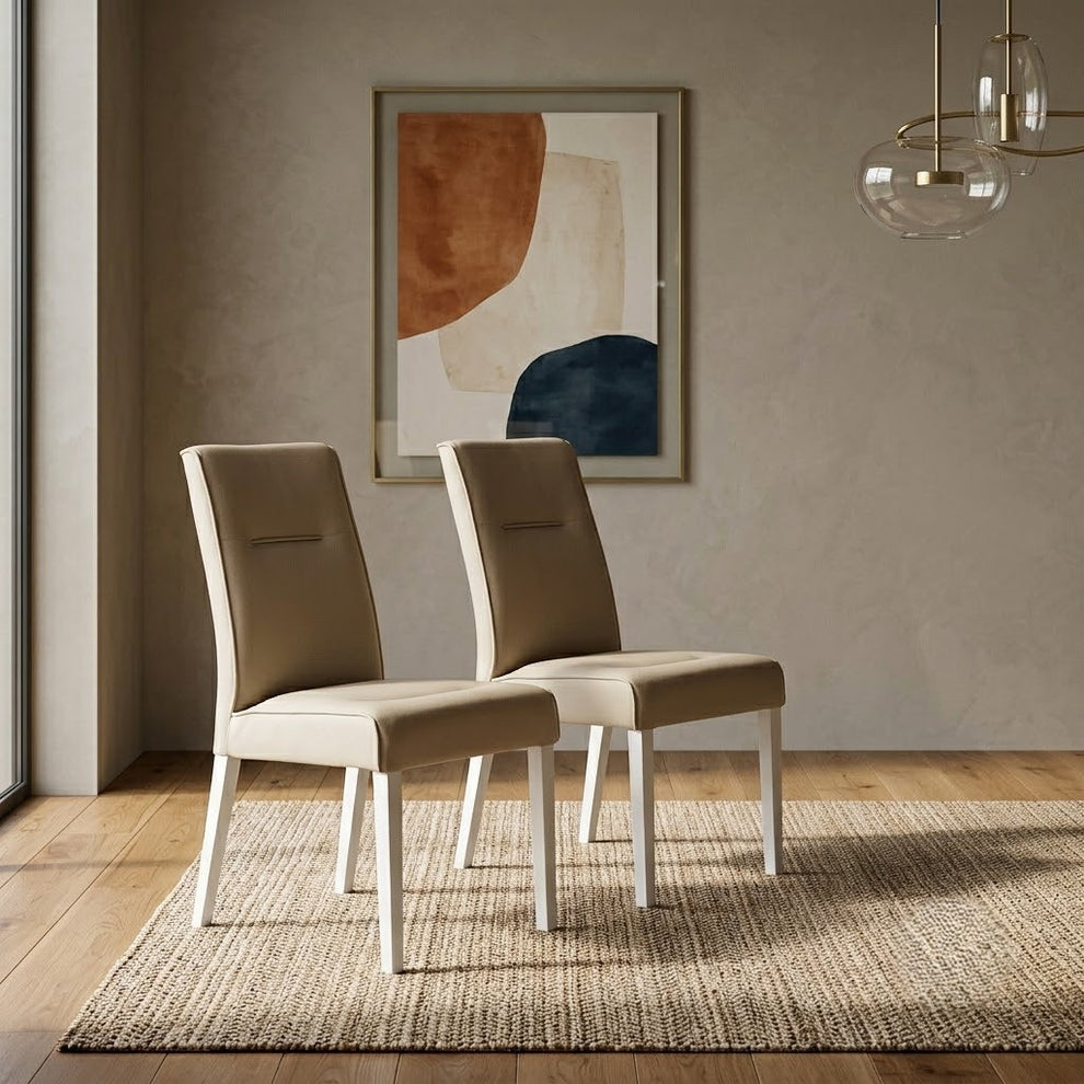 Set 2 Scaune Fiona, Crem, 46.5 x 64 x 91 Cm