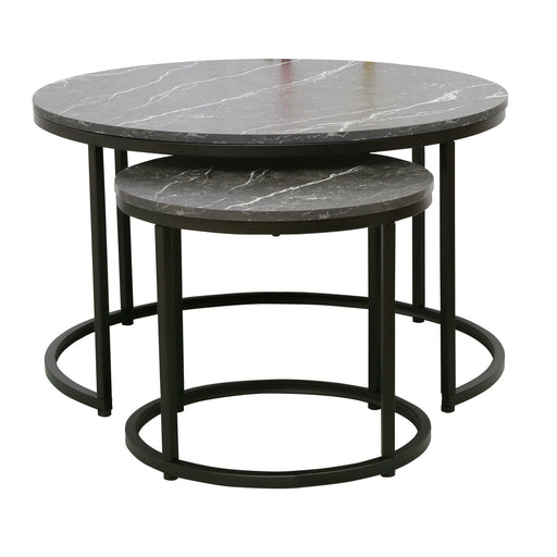 Set 2 Mase Cafea Honore, Finisaj Marmura Alb
