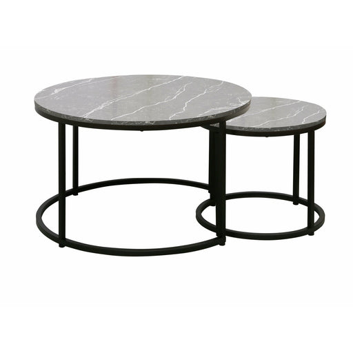 Set 2 Mase Cafea Honore, Finisaj Marmura Alb