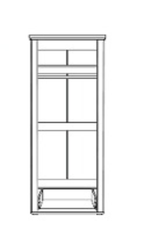 Dulap 2 Usi Si 1 Sertar Amarena , 88.5 Cm