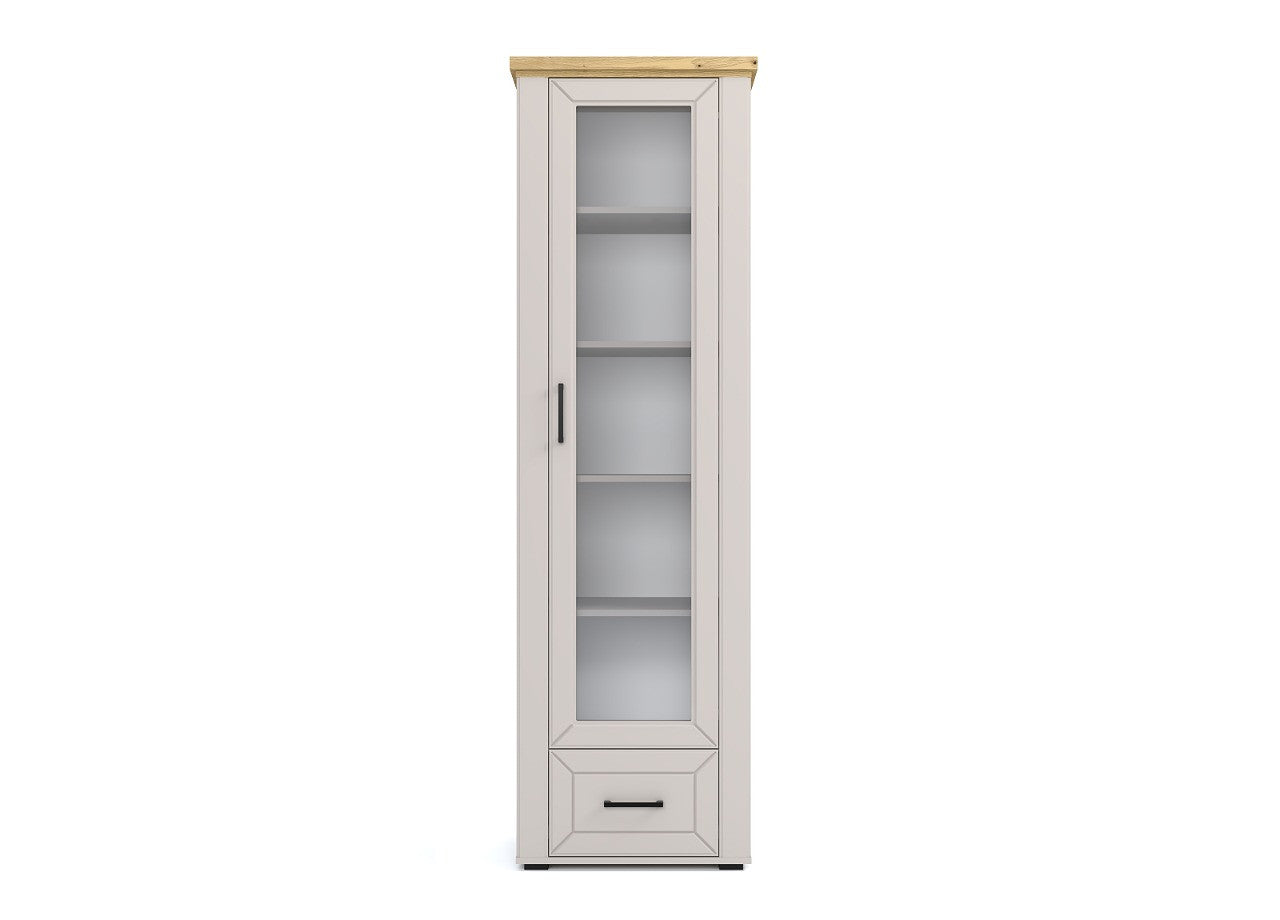 Vitrina 1 Usa Si 1 Sertar Amarena, 62.5 Cm