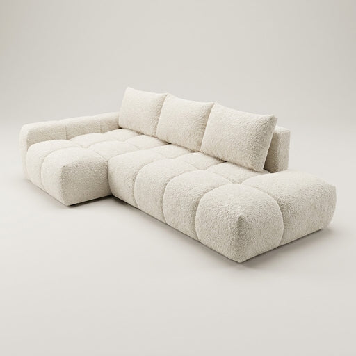 Coltar Extensibil Luna, Insula, Lada Depozitare,5 Locuri, 279 Cm ivory stanga