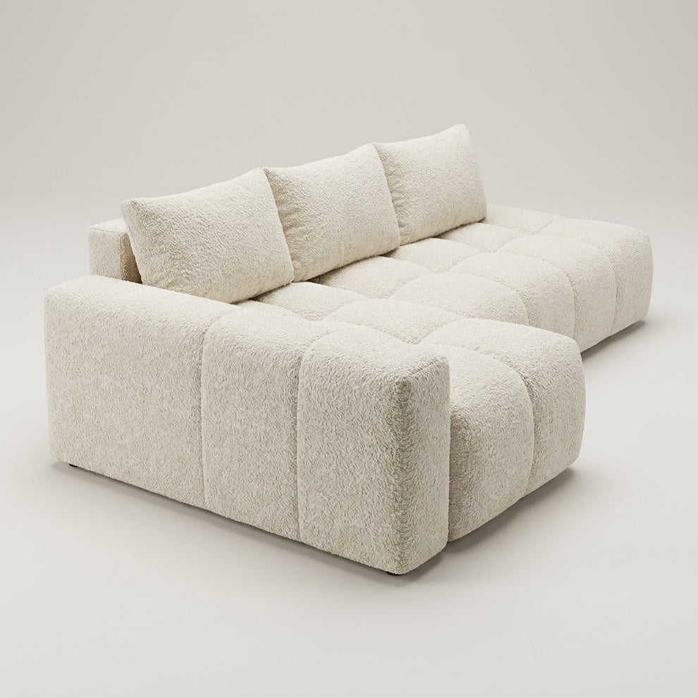 Coltar Extensibil Luna, Insula, Lada Depozitare,5 Locuri, 279 Cm ivory stanga