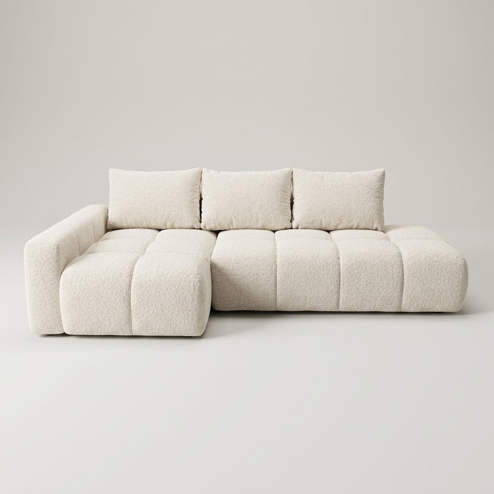Coltar Extensibil Luna, Insula, Lada Depozitare,5 Locuri, 279 Cm ivory stanga
