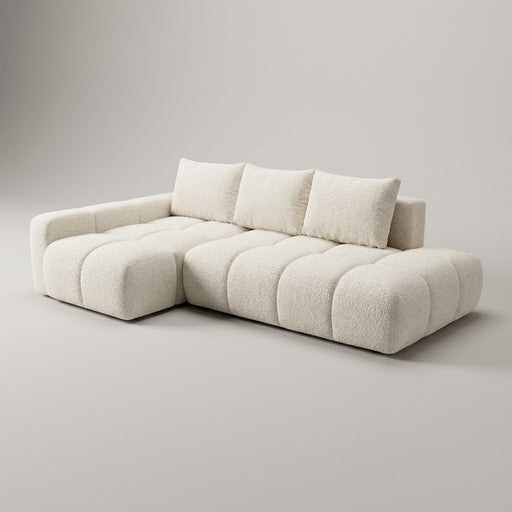 Coltar Extensibil Luna, Insula, Lada Depozitare,5 Locuri, 279 Cm ivory stanga