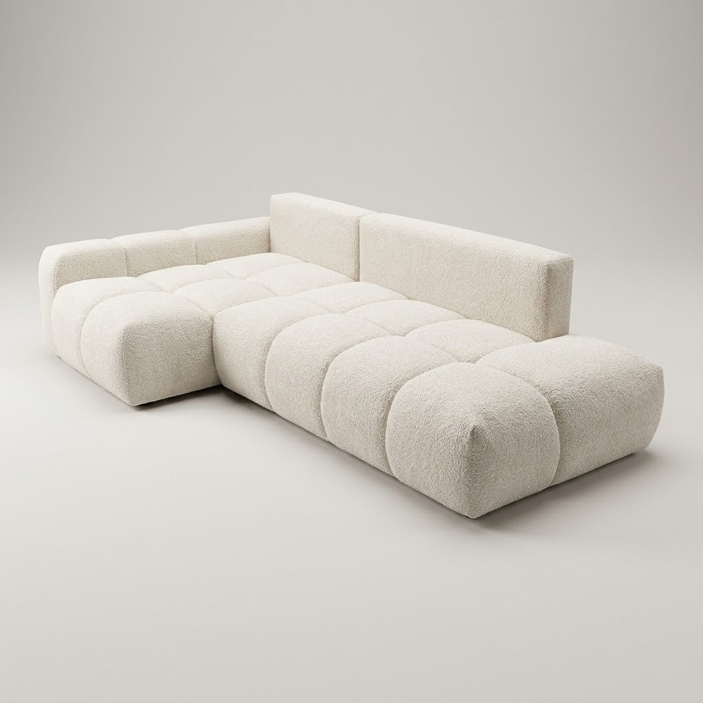 Coltar Extensibil Luna, Insula, Lada Depozitare,5 Locuri, 279 Cm ivory stanga