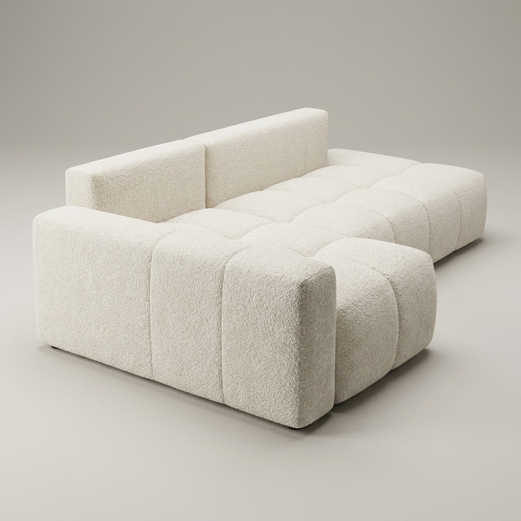 Coltar Extensibil Luna, Insula, Lada Depozitare,5 Locuri, 279 Cm ivory stanga