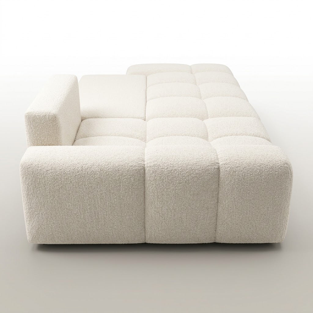 Coltar Extensibil Luna, Insula, Lada Depozitare,5 Locuri, 279 Cm ivory stanga