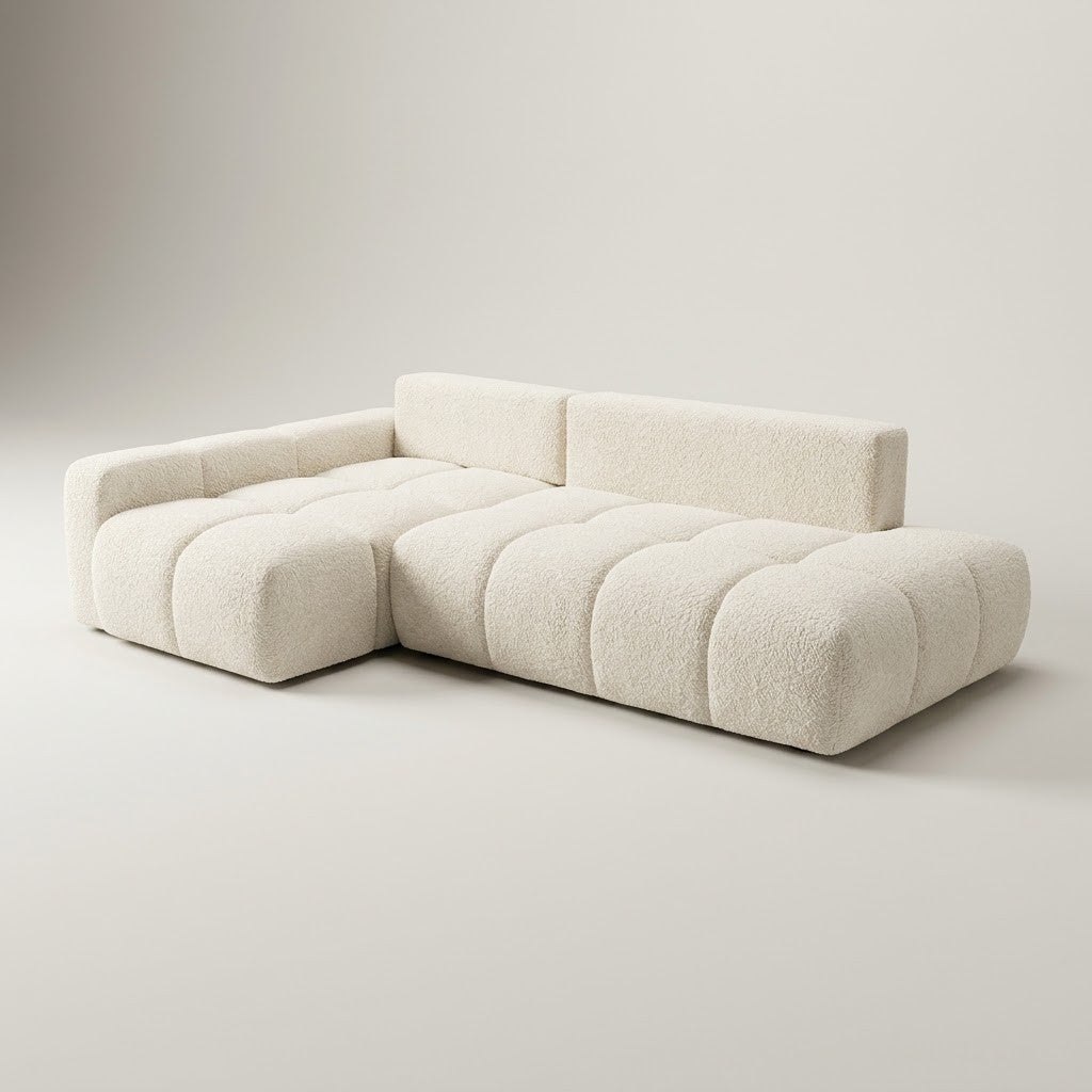 Coltar Extensibil Luna, Insula, Lada Depozitare,5 Locuri, 279 Cm ivory stanga