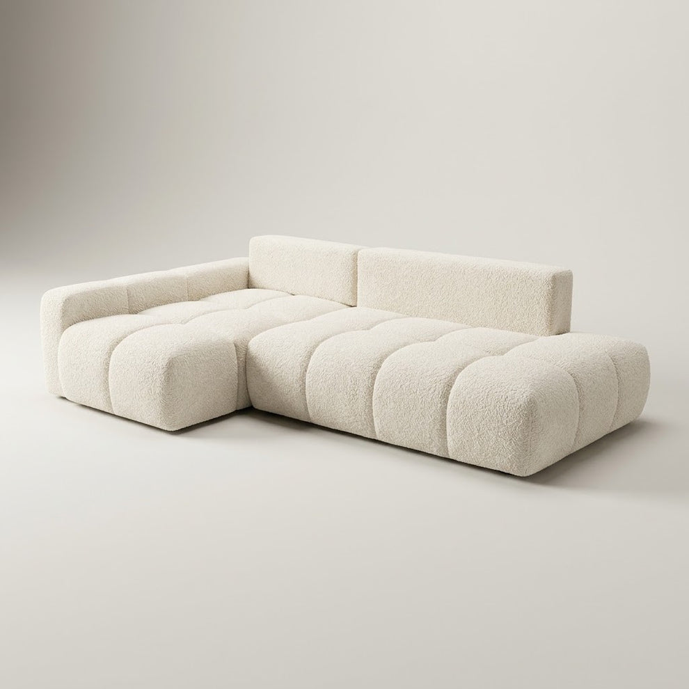 Coltar Extensibil Luna, Insula, Lada Depozitare,5 Locuri, 279 Cm ivory stanga