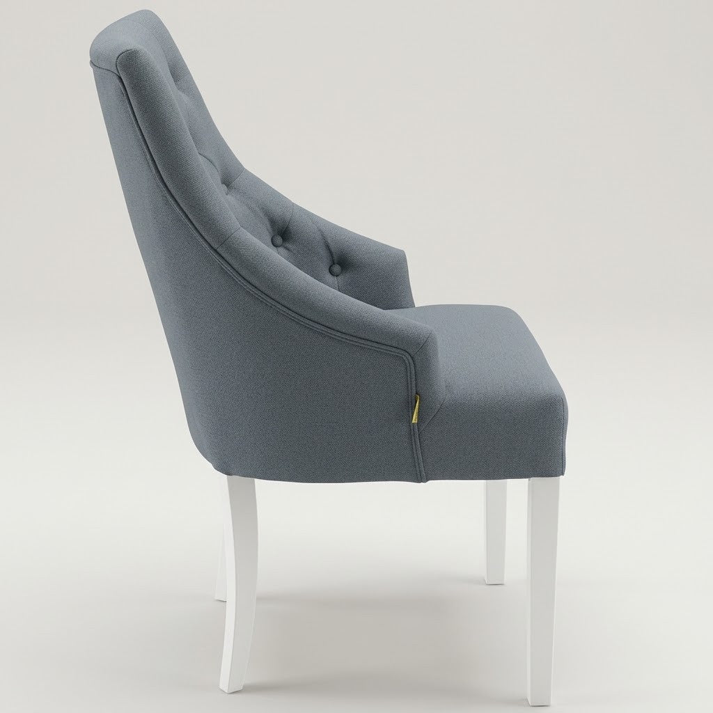 Scaun Amanda, Alb Si Albastru, 59.5 X 64 X 97 Cm
