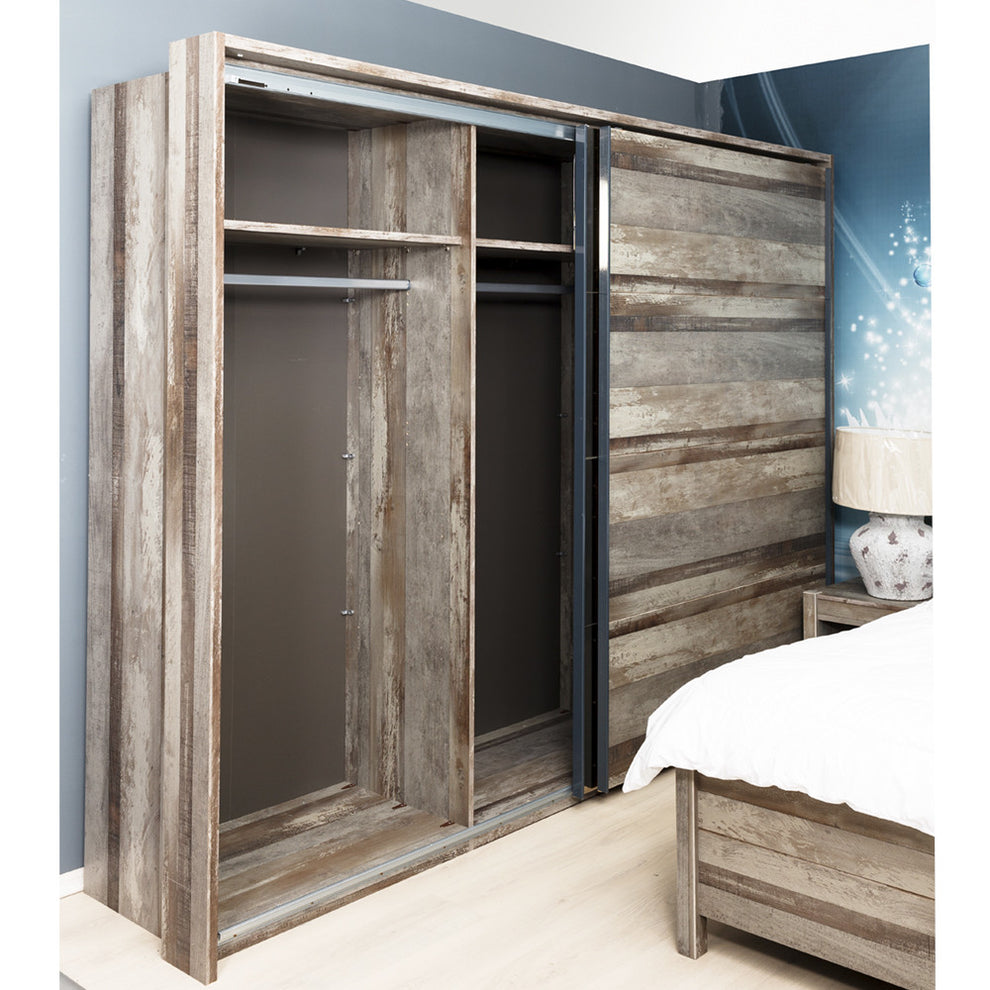 Set Dormitor Moonstone, Driftwood, Pat Cu Dimensiune saltea 180 x 200 cm