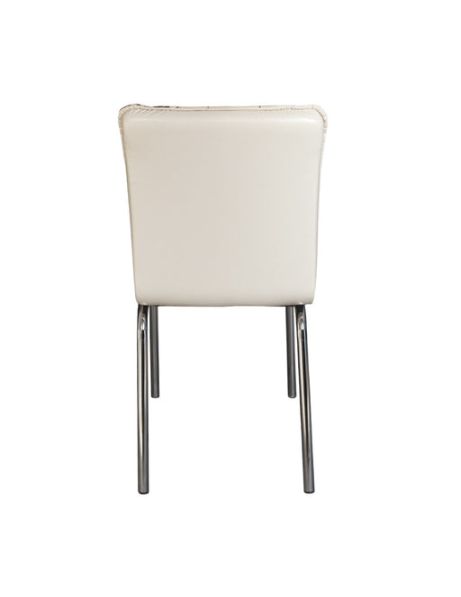 Set Masa Extensibila cu 4 scaune Cristal, Crem, 110/170 x 70 cm