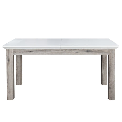 Masa Fiona, Extensibila, Alb Si Gri Argintiu, 160/210 x 90 x 78 Cm