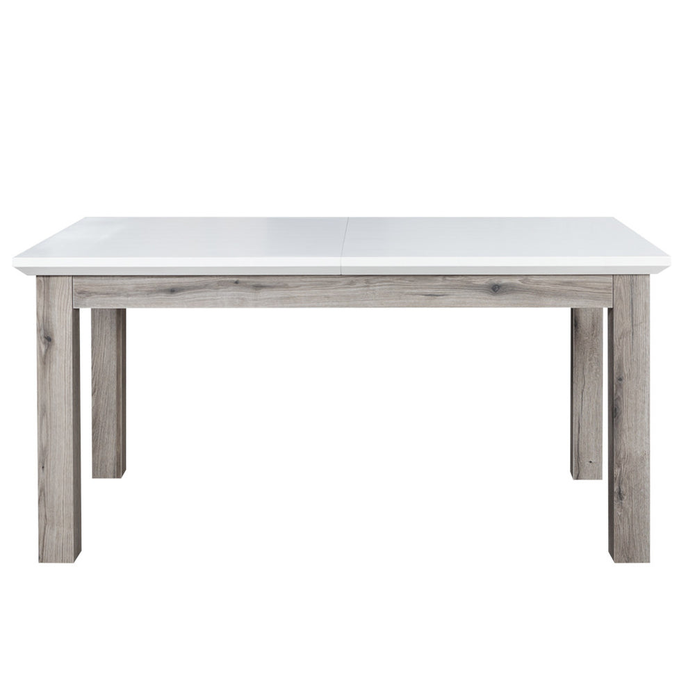 Masa Fiona, Extensibila, Alb Si Gri Argintiu, 160/210 x 90 x 78 Cm