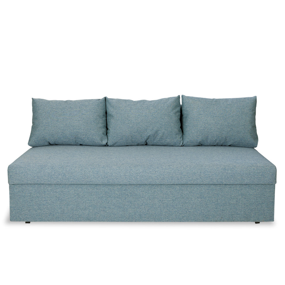 Canapea Extensibila Vario, Cu Lada Depozitare, 3 Locuri, Albastru, 80 x 191 x 98 Cm