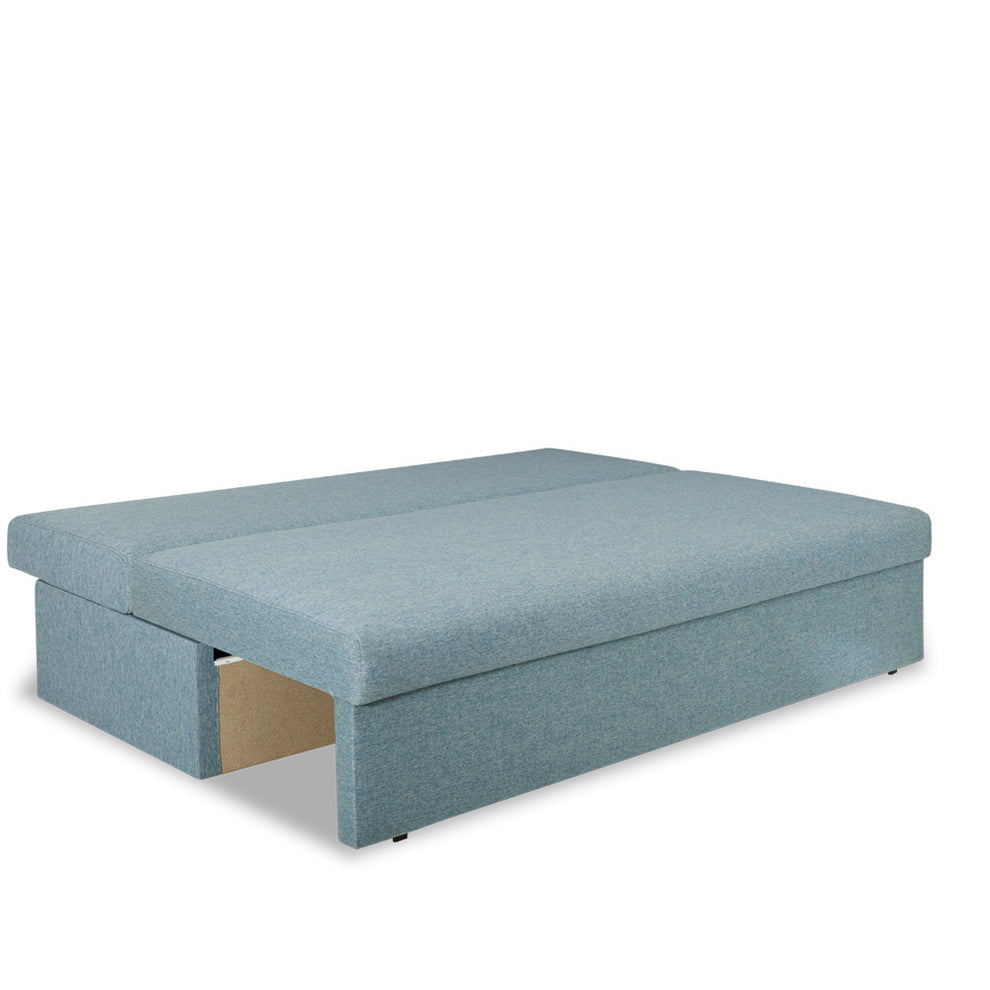 Canapea Extensibila Vario, Cu Lada Depozitare, 3 Locuri, Albastru, 80 x 191 x 98 Cm