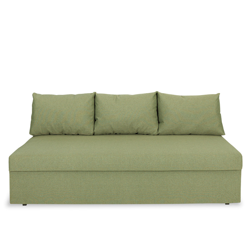 Canapea Extensibila Cu Lada Depozitare Vario, Verde, 191 x 98 x 80 Cm