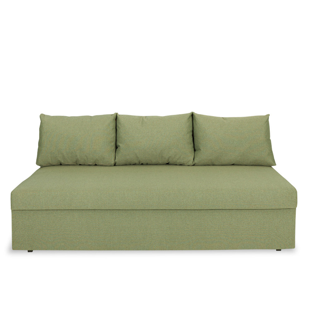 Canapea Extensibila Cu Lada Depozitare Vario, Verde, 191 x 98 x 80 Cm