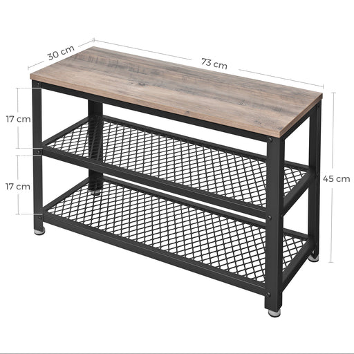 Masa consola Vintage gri/negru 730 x 300