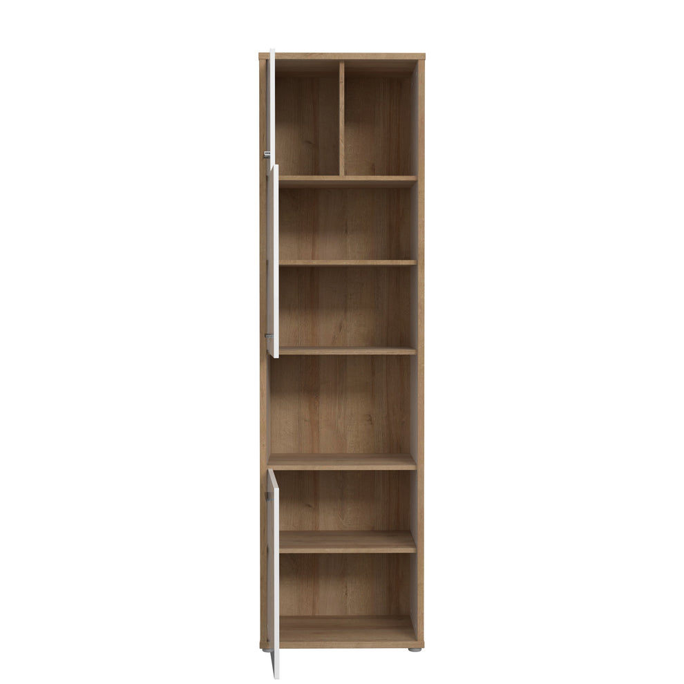 Etajera Chicory, Stejar Riviera Si Alb Si Alb Super Lucios, 54.8 Cm