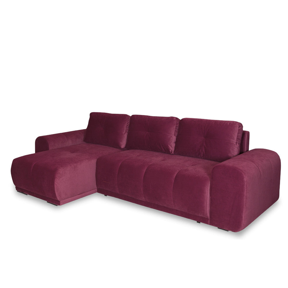 Coltar Extensibil Cu Lada Dreamer, Interschimbabil Stanga/Dreapta, Visiniu, 290 X 162 X 100 Cm