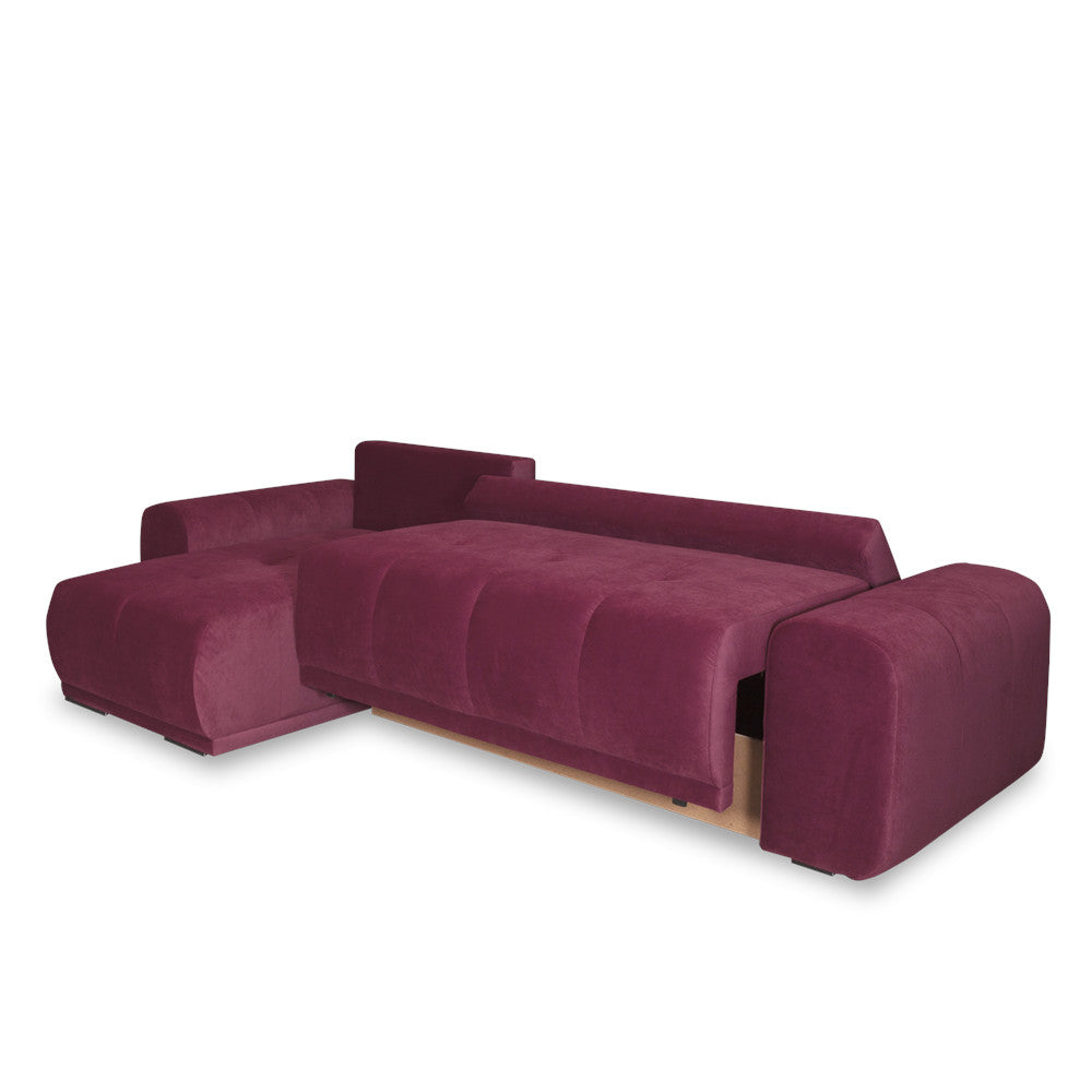 Coltar Extensibil Cu Lada Dreamer, Interschimbabil Stanga/Dreapta, Visiniu, 290 X 162 X 100 Cm