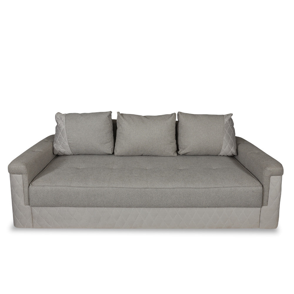 Canapea Extensibila Cu Lada Depozitare Torino, Gri, 233 x 72 x 92 Cm