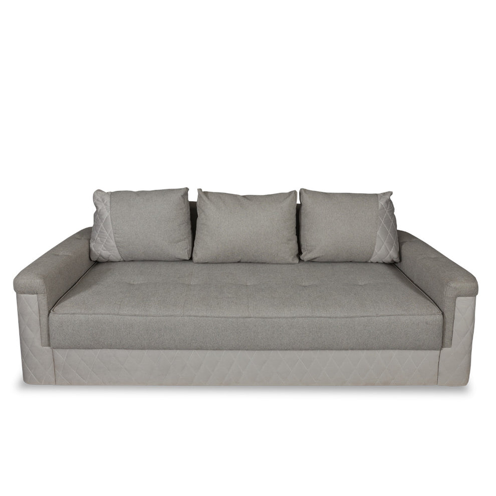 Canapea Extensibila Cu Lada Depozitare Torino, Gri, 233 x 72 x 92 Cm