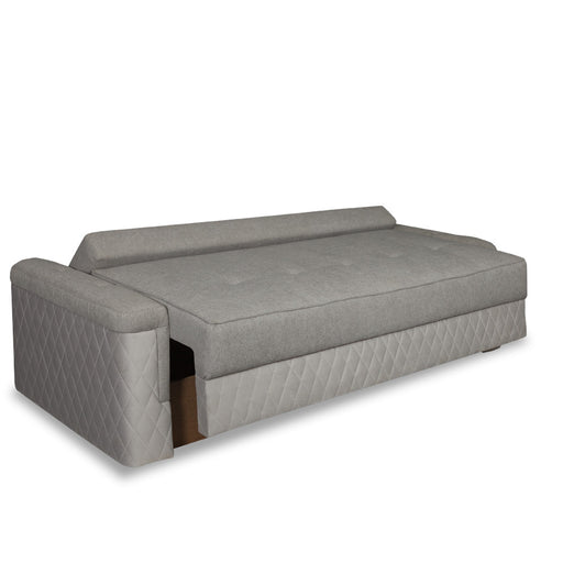 Canapea Extensibila Cu Lada Depozitare Torino, Gri, 233 x 72 x 92 Cm