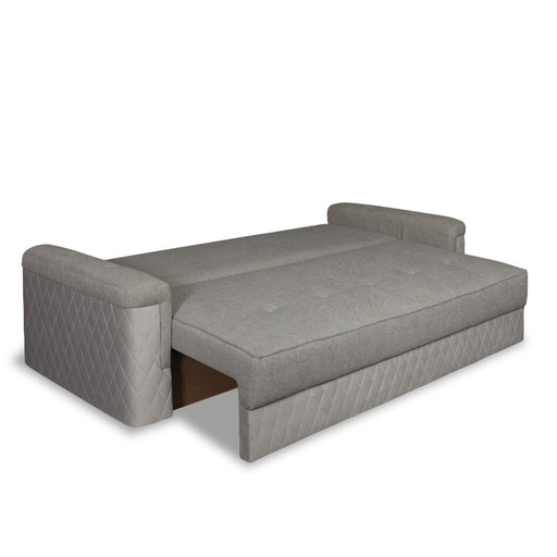 Canapea Extensibila Cu Lada Depozitare Torino, Gri, 233 x 72 x 92 Cm