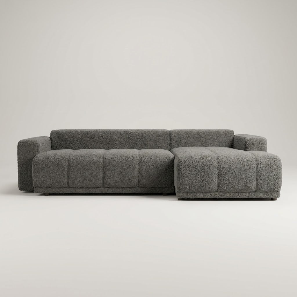 Coltar Cu Insula Dreapta Green, 5 Locuri, Lada Depozitare, Boogie Taupe, 280 Cm #studio