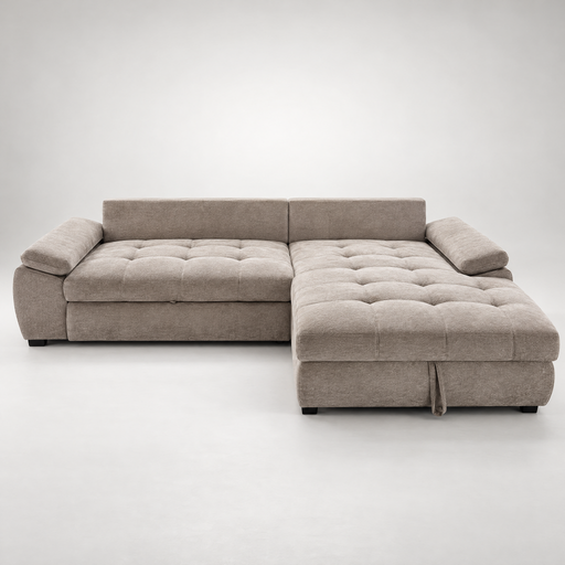 Coltar Extensibil Dreapta Cordoba, 5 Locuri, Lada Depozitare, Bej,  300 Cm