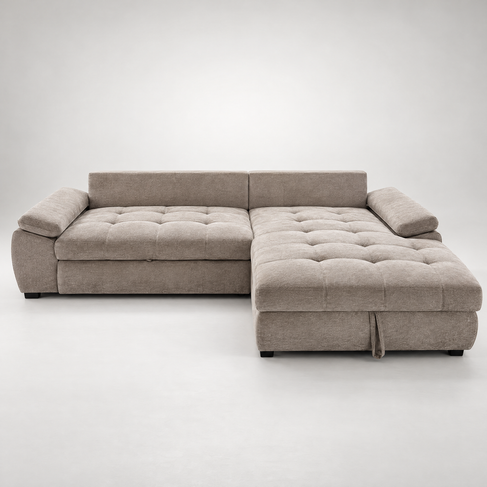 Coltar Extensibil Dreapta Cordoba, 5 Locuri, Lada Depozitare, Bej,  300 Cm