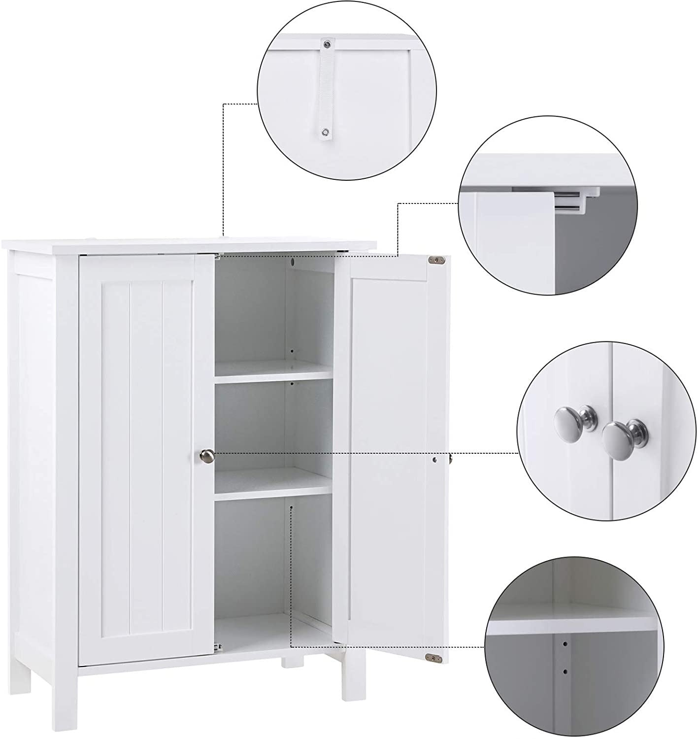 Comoda Baie Paola Alb, 60 Cm