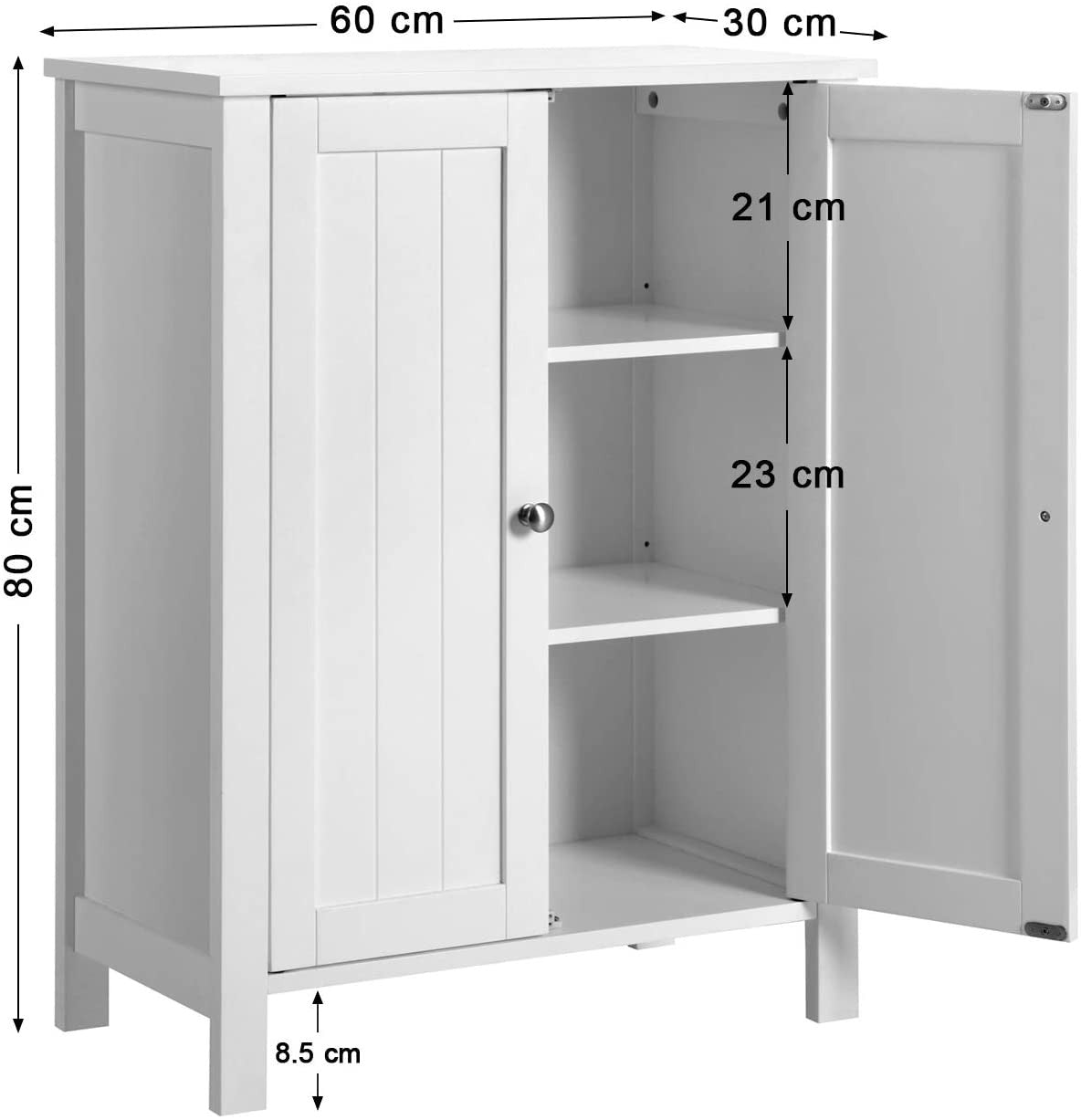 Comoda Baie Paola Alb, 60 Cm