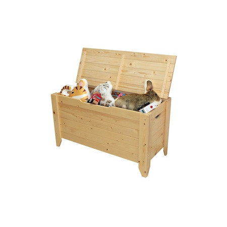 Cutie Jucarii Chest Natur, Lemn Masiv, 50 x 40 x 90 Cm