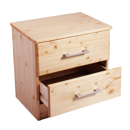 Set Noptiere Shadow Lacuit, Lemn Masiv, Natur, 46 x 35 x 46 Cm